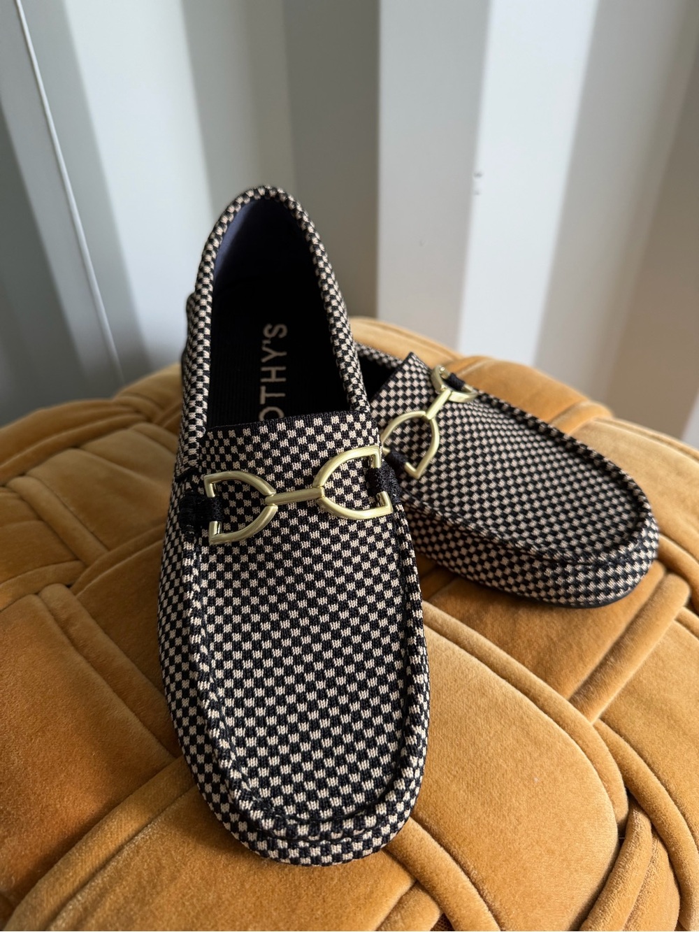 NIB Rothy’s Double Bit Driver Classic Micro Check Loafers 8.5